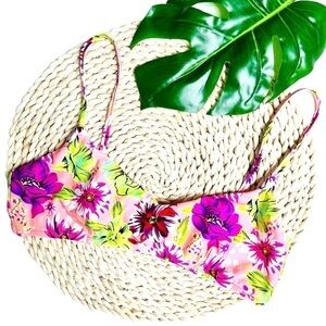 Victoria's Secret Swim Pink Floral Bikini Swim Top Size Medium